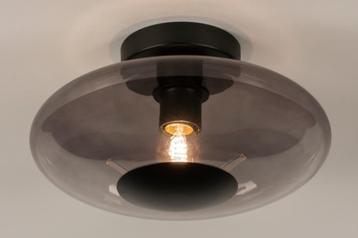 plafondlamp glas rookglas of bruin keuken tafel bed hal lamp beschikbaar voor biedingen
