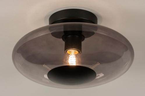 plafondlamp glas rookglas of bruin keuken tafel bed hal lamp, Huis en Inrichting, Lampen | Plafondlampen, Nieuw, Glas, Ophalen of Verzenden