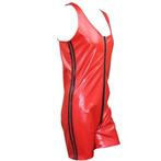 Rode heren bodysuit (pakje catsuit leren leer leotard), Verzenden, Nieuw, Kleding
