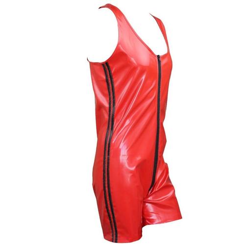 Rode heren bodysuit (pakje catsuit leren leer leotard), Kleding | Heren, Carnavalskleding en Feestkleding, Nieuw, Kleding, Verzenden
