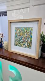 Abstract Schilderij - Amsterdam Acrylverf, Ingelijst, Antiek en Kunst, Kunst | Schilderijen | Abstract, Ophalen of Verzenden