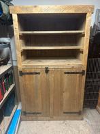 Grote steigerhouten kast, Huis en Inrichting, Kasten | Buffetkasten, Ophalen, Gebruikt, 100 tot 150 cm, 200 cm of meer
