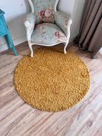 2 gele vloerkleden rond 120cm, Ophalen, Zo goed als nieuw, Rond, 100 tot 150 cm