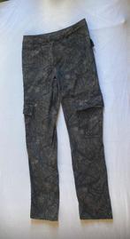 Slim fit natuurprint cargo broek – bladeren & takken – W28, Ophalen of Verzenden, Zo goed als nieuw, Grijs, Maat 46 (S) of kleiner