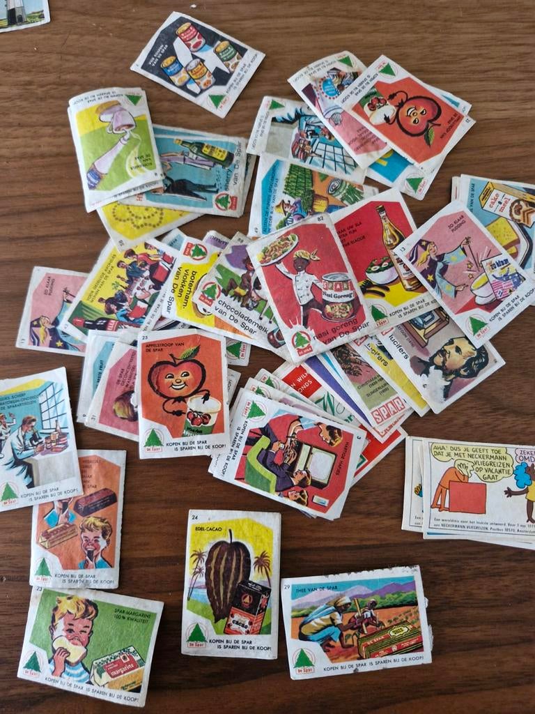 Oude Spar Winkelplaatjes 57 stuks, Ophalen of Verzenden, Gebruikt, Winkel of Supermarkt