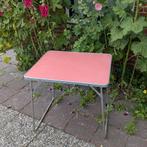 Vintage opvouwbaar camping tafeltje campingtafel Formica, Ophalen of Verzenden, Gebruikt, Campingtafel