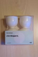 NIEUW 4 KUNSTSTOF EIERDOPPEN WIT van BLOKKER, Overige materialen, Overige typen, Nieuw, Ophalen of Verzenden