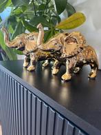 Set gouden olifanten beeldjes - glanzend - woondecoratie, Antiek en Kunst, Ophalen of Verzenden
