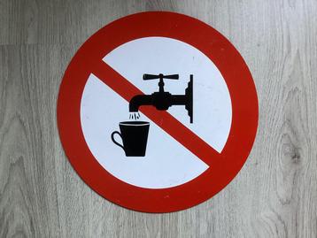 Verbodsbord Verboden water te tappen (geen emaille) € 0,00 beschikbaar voor biedingen