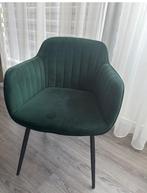4 Eetkamerstoelen Como donkergroen Kwantum, Ophalen, Overige kleuren, Zo goed als nieuw, Stof