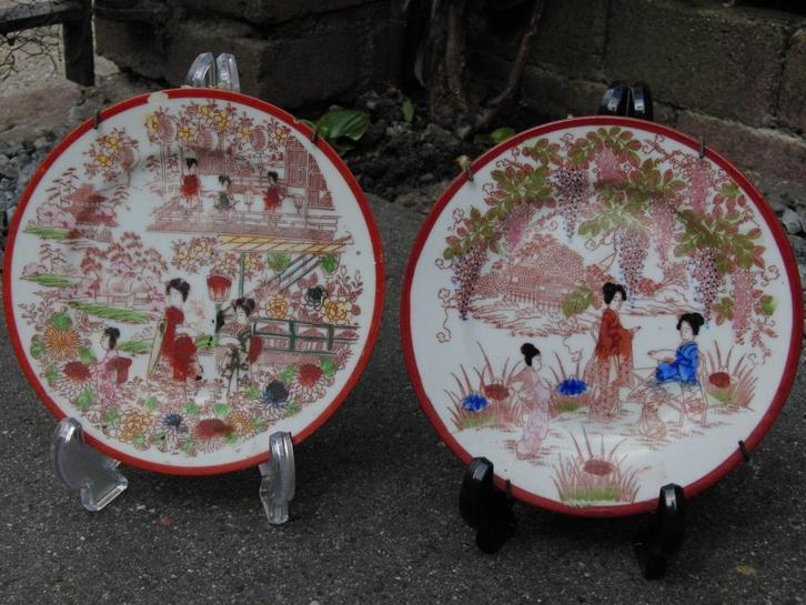 2 Stuks Chinese Wandbordjes, Antiek en Kunst, Antiek | Wandborden en Tegels, Ophalen of Verzenden