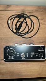 Behringer U-Phoria UM2 Audio Interface, Ophalen of Verzenden, Zo goed als nieuw, Studiomicrofoon