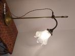 Art deco tafellamp messing en tulp, Antiek en Kunst, Antiek | Lampen, Ophalen of Verzenden