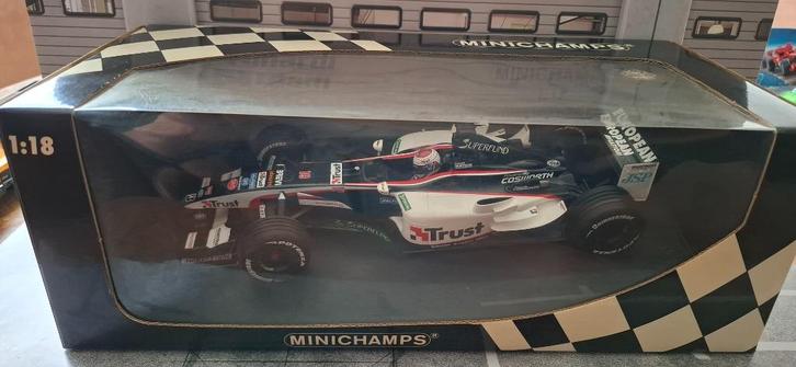 1.18 european minardi cosworth ps03 j. verstappen, Hobby en Vrije tijd, Modelauto's | 1:18, Zo goed als nieuw, Auto, MiniChamps