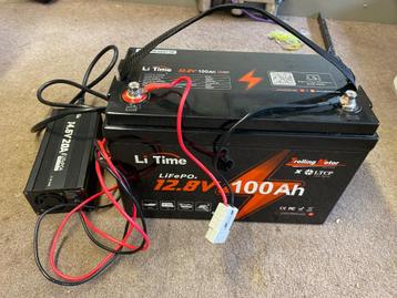 LifePo4 accu van Li-Time (100ah 12V) beschikbaar voor biedingen