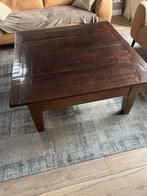 Koloniale salon tafel, Ophalen, 50 tot 75 cm, Nieuw, Donker hout