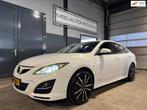 Mazda 6 2.0 GT-M Line|Pearl White|NAP|155PK |Trekhaak !, Voorwielaandrijving, 4 cilinders, Leder en Stof, Wit