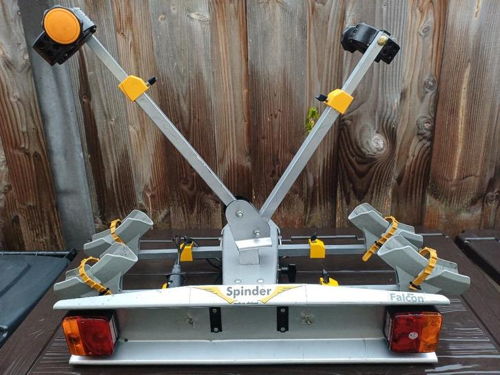 Spinder Falcon Fietsendrager, Auto diversen, Fietsendragers, Gebruikt, Trekhaakdrager, 2 fietsen, Ophalen