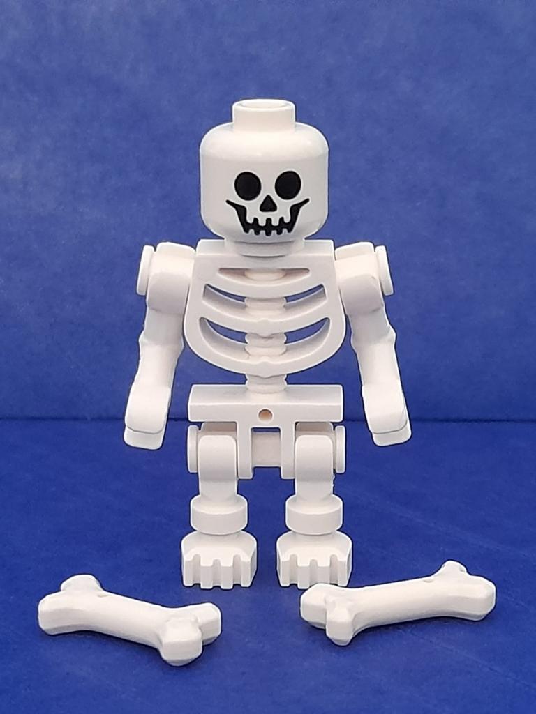NIEUW lego skelet poppetje minifiguur + 2 GRATIS botjes, Ophalen of Verzenden, Nieuw, Complete set, Lego