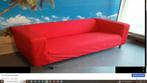 Klippan bank hoes 2-lokaal - Granon rood, 150 tot 200 cm, Hoekbank, Tweepersoons, 75 tot 100 cm