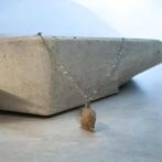 Oranje Calciet Hanger Ketting - 45cm, Nieuw, Oranje, Ophalen of Verzenden, Steen of Mineraal