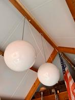 Vintage plafondlampen (jaren 50), Huis en Inrichting, Lampen | Plafondlampen, Ophalen, Gebruikt, Glas, Vintage