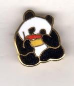 BROCHE PANDA BEER DIE EET (A9)  KIJK OOK EENS NAAR MIJN MEER, Verzamelen, Speldjes, Pins en Buttons, Gebruikt, Verzenden