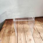3 delig plexiglas bijzettafel/miniset., Ophalen of Verzenden, Huis en Inrichting