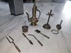 Antieke Brass Set - Decoratief & Functioneel, Antiek en Kunst, Ophalen of Verzenden