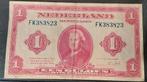 Muntbiljet 1 gulden 1943 Wilhelmina I 4-2-1943, Postzegels en Munten, Bankbiljetten | Nederland, Verzenden, 1 gulden, Los biljet