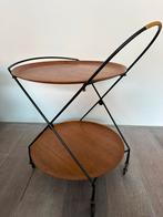 Vintage teakhouten serveerwagen van Ary Fanérprodukter Nybro, Ophalen, Zo goed als nieuw, Rechthoekig, Hout