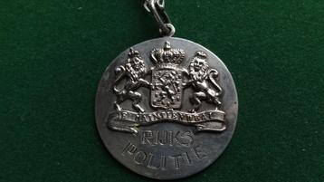 Legitimatie Penning Zilver  Rijkspolitie  DenBosch beschikbaar voor biedingen