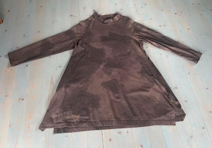Oska bruin tuniek maat 4 (46-50), Kleding | Dames, Grote Maten, Gedragen, Blouse of Tuniek, Zwart, Verzenden