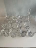 Vintage Glazen Set met Karaf, Ophalen of Verzenden