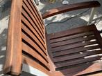 Tuinstoelen 4 stuks teak met aluminium, Tuin en Terras, Ophalen, Gebruikt, Hout