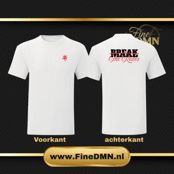 T-shirt Break/Make the rules beschikbaar voor biedingen