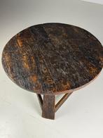 Eettafel rond rustiek landelijk 1960s, Ophalen, 100 tot 150 cm, Rond, Zo goed als nieuw