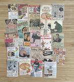 Vintage advertentie kranten artikelen stickers, Hobby en Vrije tijd, Stickers en Plaatjes, Verzenden, Nieuw, Meerdere stickers
