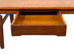 Vintage salontafel teak fineer jaren 60 design, Gebruikt, 100 tot 150 cm, Vintage, 50 tot 100 cm