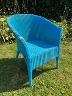 Lloyd Loom Stoel & Tafel - Blauw, Ophalen, Gebruikt, Blauw, Riet of Rotan