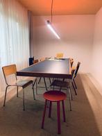 Vergadertafel 3000x900mm eiken en linoleum, Ophalen, Zo goed als nieuw, Bureau