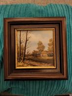 Schilderij met landschap en huis van de schilder J.Kok., Antiek en Kunst, Ophalen of Verzenden