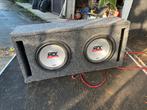 Mtx dubbele subwoofer met kist, Ophalen of Verzenden, Zo goed als nieuw, X, X