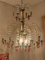 Murano roze druiven kroonluchter hanglamp kristal vintage, Baak, Ophalen of Verzenden, Zo goed als nieuw, Baak