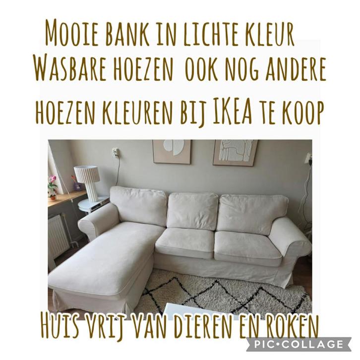 Ikea Ektorp 3-zitsbank chaise longue comfortabele zitbank, Huis en Inrichting, Banken | Complete zithoeken, Zo goed als nieuw