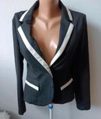 Zwart jasje met witte details - Maat 36, Zwart, Ophalen of Verzenden, Jasje, Maat 36 (S)