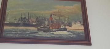 Schilderij Rotterdamse haven beschikbaar voor biedingen