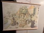 Oude schoolprenten linnen, Antiek en Kunst, Ophalen, Natuur en Biologie