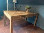 Mexicaans grenen tafel 160 breed 90 diep 80 hoog, Ophalen, 50 tot 100 cm, Zo goed als nieuw, 150 tot 200 cm