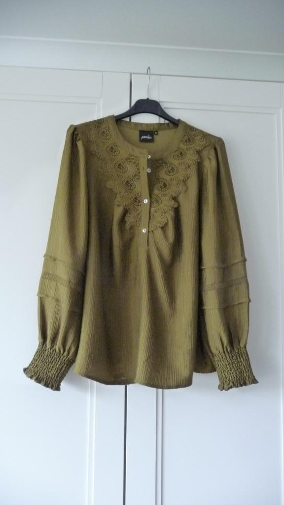 Blouse 44 - Poools, Kleding | Dames, Blouses en Tunieken, Zo goed als nieuw, Maat 38/40 (M), Groen, Ophalen of Verzenden
